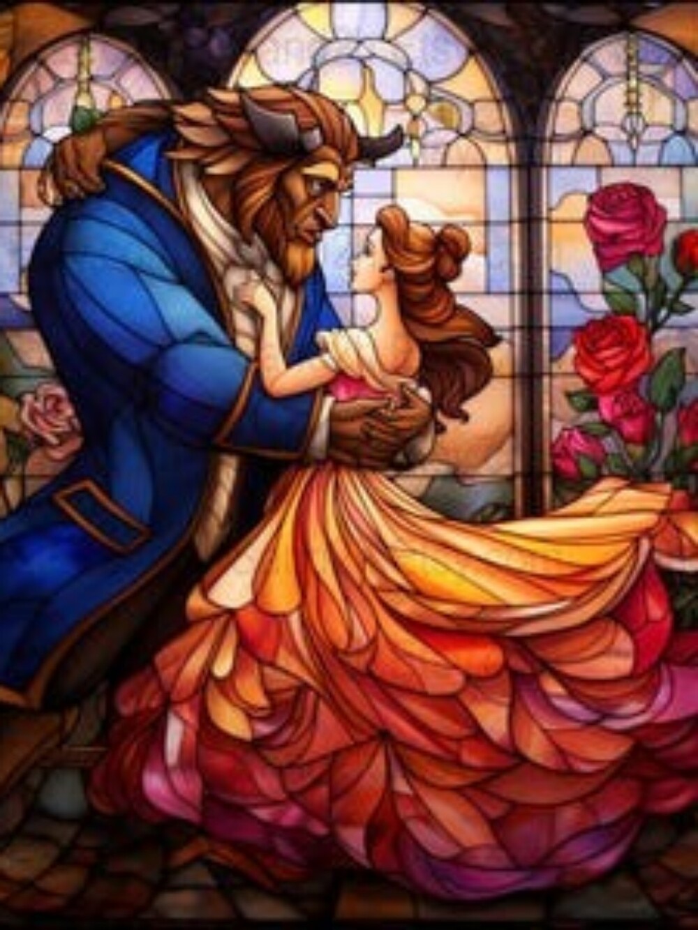 Beauty & The Beast DIY 5D Full Round Drill Diamond Painting
